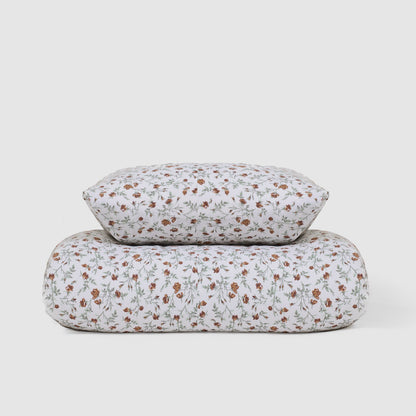 Copripiumino niles in cotone, verde/ocra