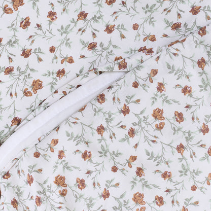 Copripiumino niles in cotone, verde/ocra