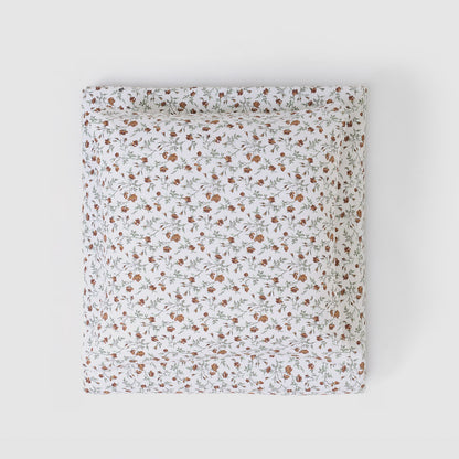 Copripiumino niles in cotone, verde/ocra