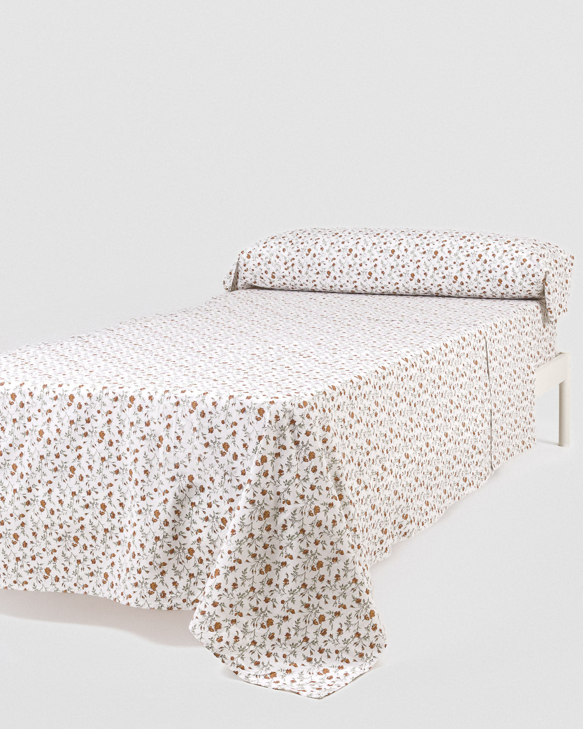 Set di lenzuola in cotone Niles Verde Secco/Ocra