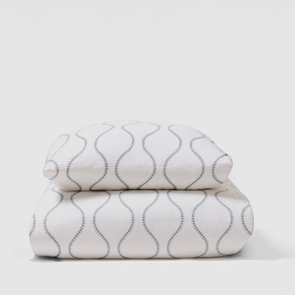 Funda nórdica algodón paniculata azul keike