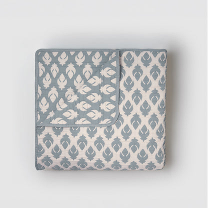 Colcha doble tela jacquard sheet verde keike