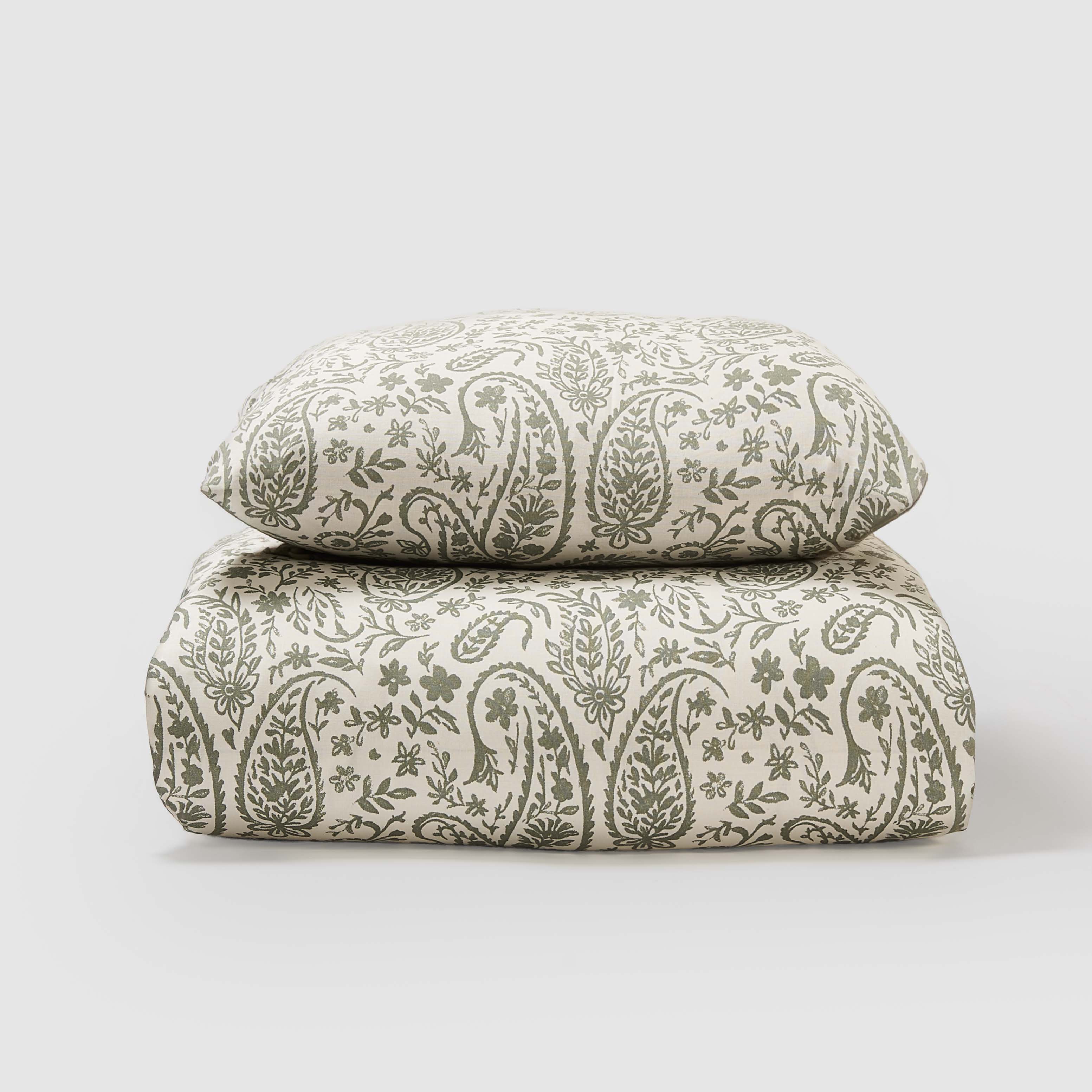 Funda nórdica algodón andalusi verde seco