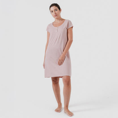 Blusa in cotone rosa semplice