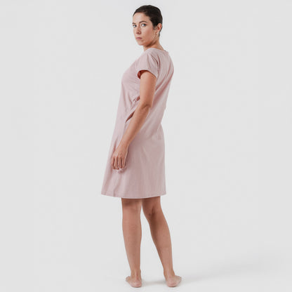 Blusa in cotone rosa semplice