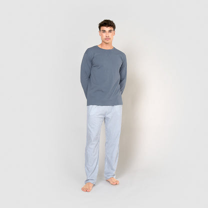 Pijama comprido Kodac de algodão azul marinho