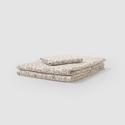 Set di lenzuola in cotone mossira rosa