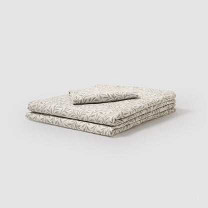 Jogo de lençóis de algodão luisa gris claro