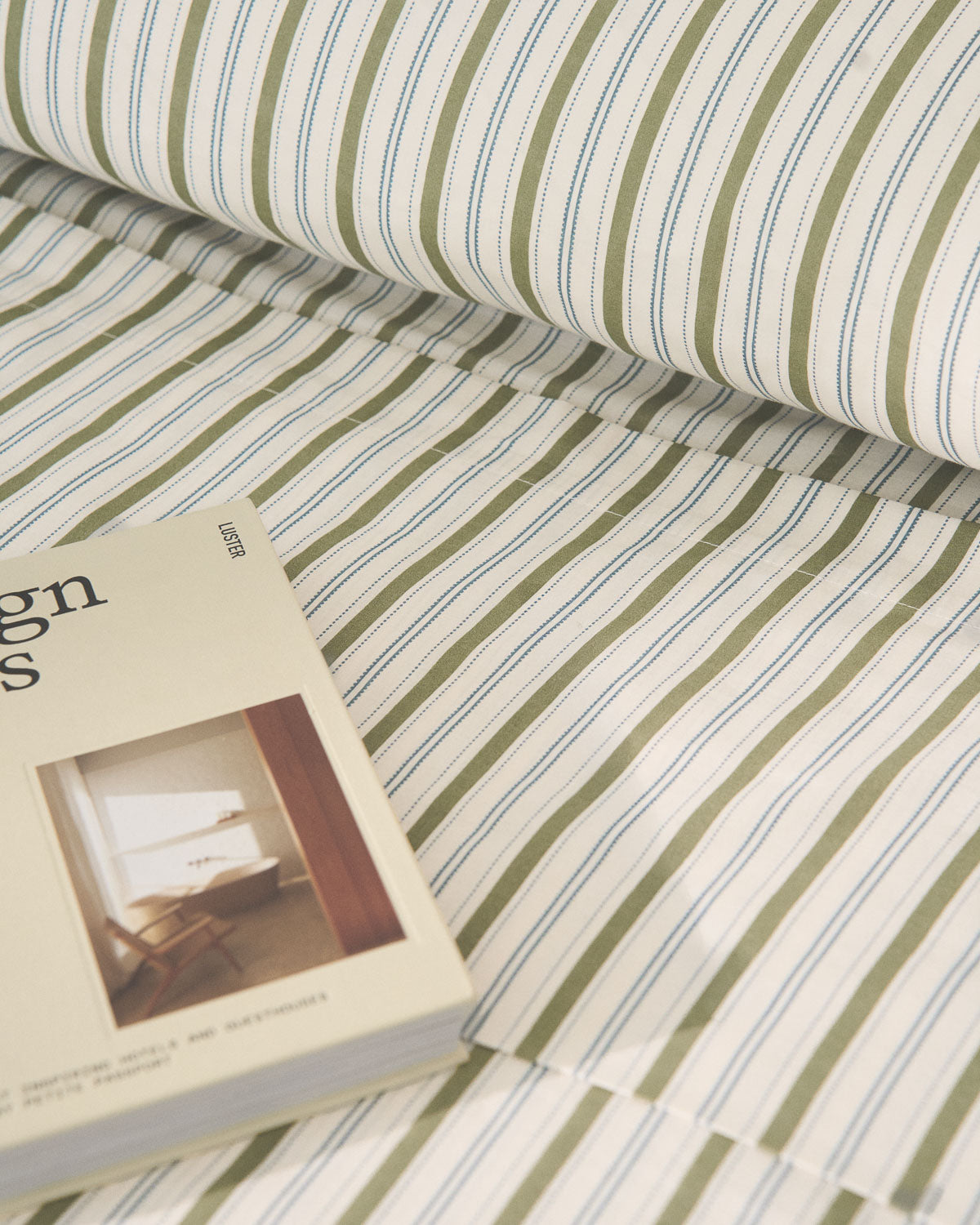 Jogo de lençóis de algodão raya rivara verde