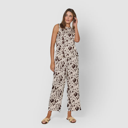 Ensemble Moncho en satin marron