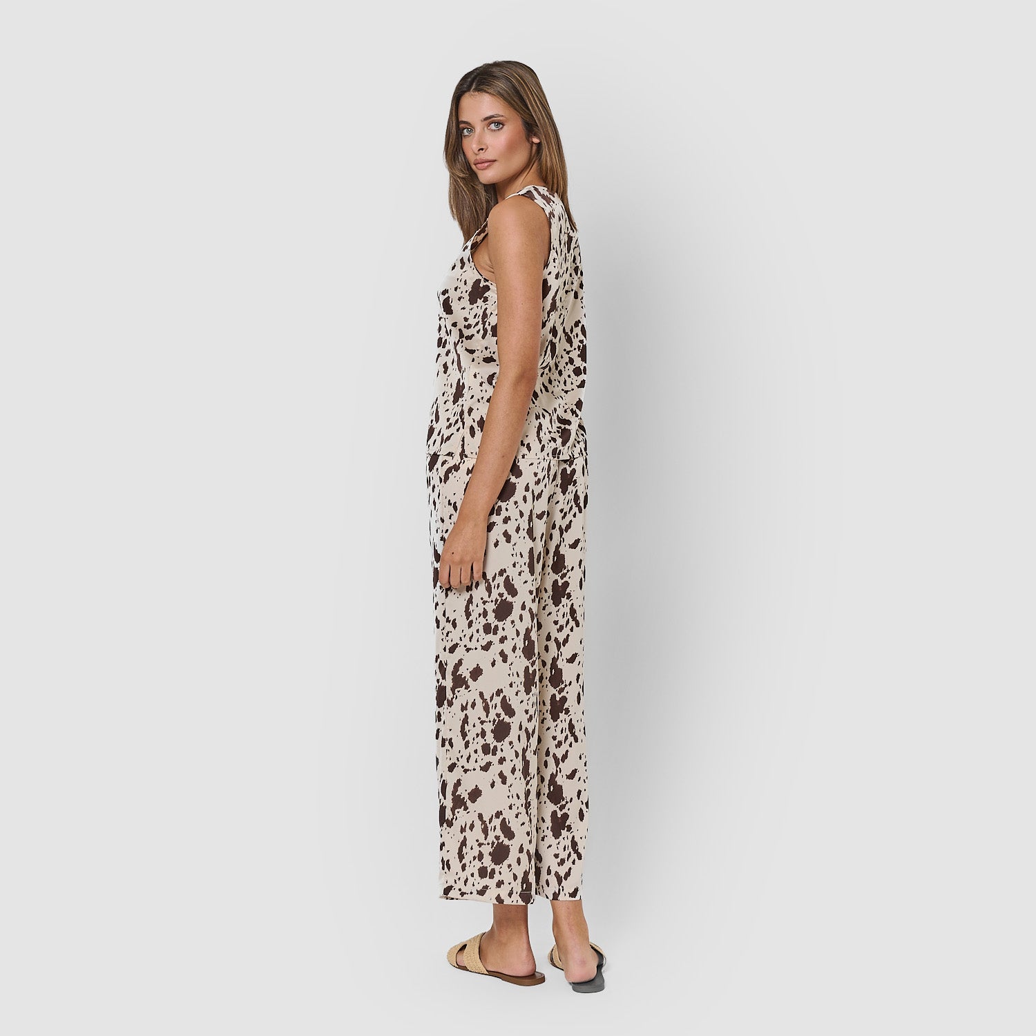 Ensemble Moncho en satin marron