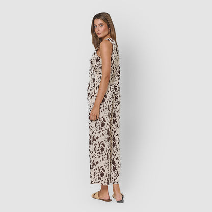 Ensemble Moncho en satin marron