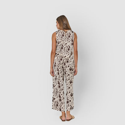 Ensemble Moncho en satin marron