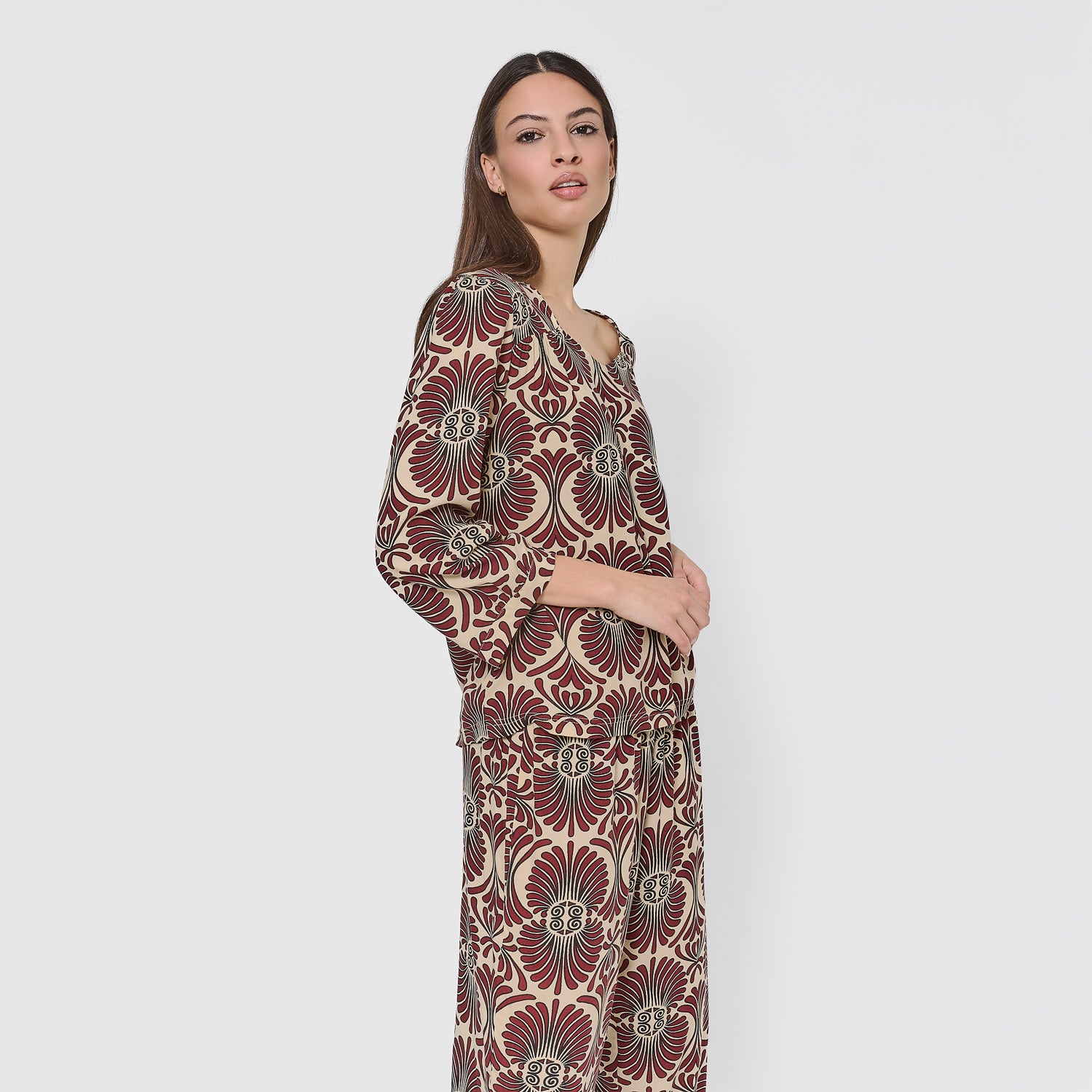 Set midi viscosa bárbara tinto