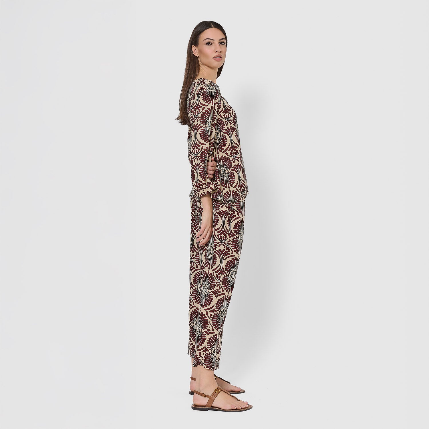 Set midi viscosa bárbara tinto