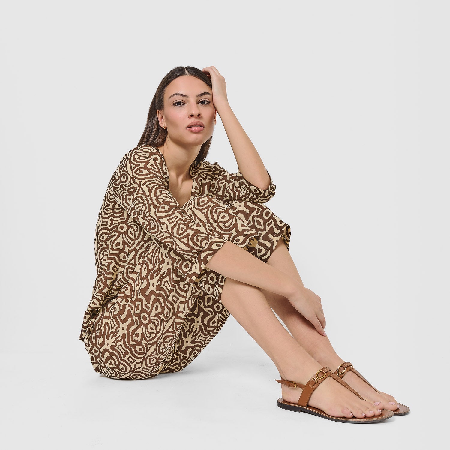 Set midi viscosa taissa marrón