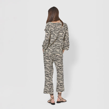 Set midi viscosa yves beige/negro