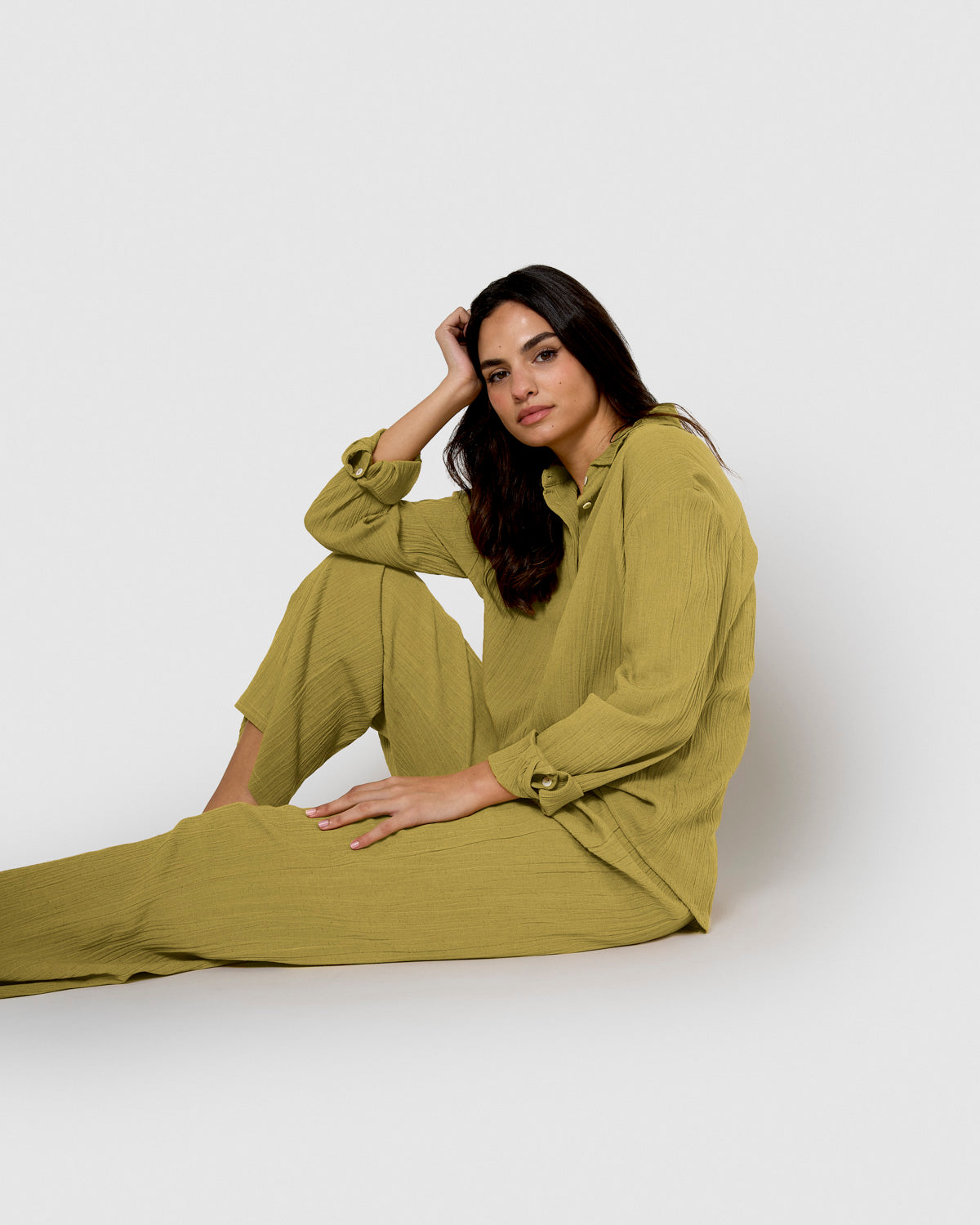 Pantalón algodón lino lima