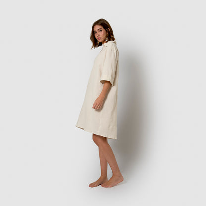 Abito corto di mussola bianca