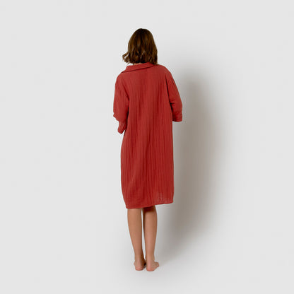 Vestido corto muselina caldera