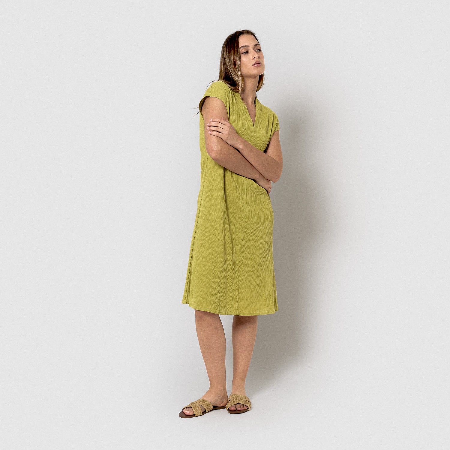 Vestido corto algodón flex lima