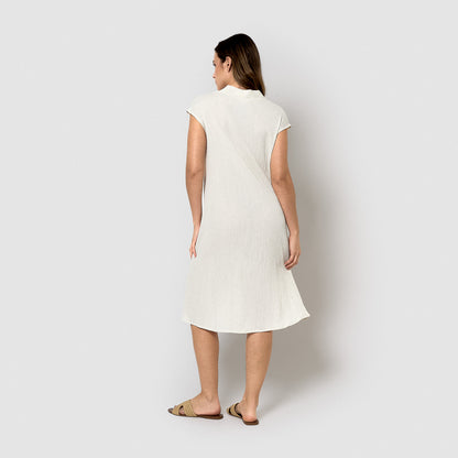 Vestido corto algodón flex natural