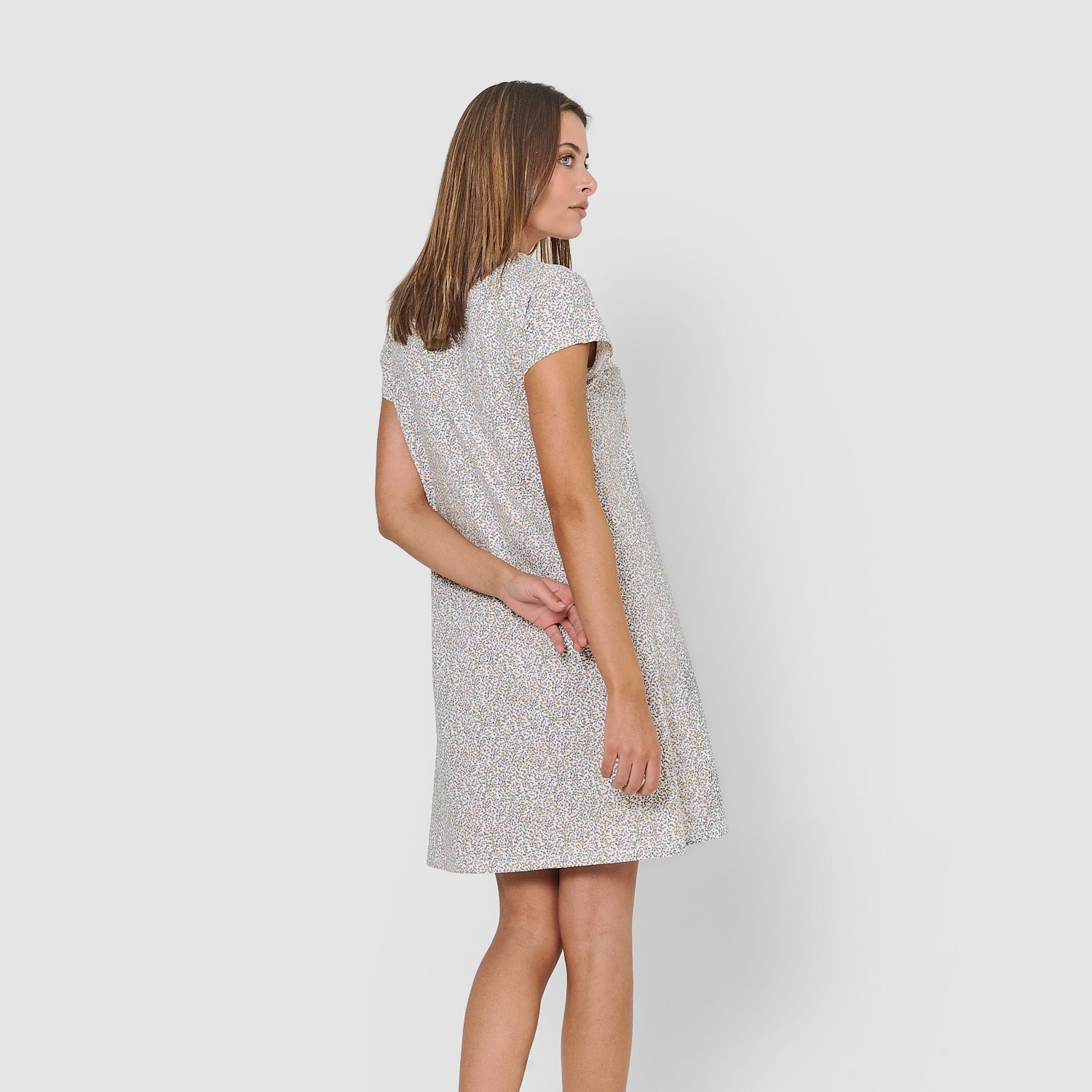 Blusón corto de algodón clarita verde