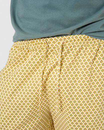 Pigiama corto Iñaki color acqua blu navy