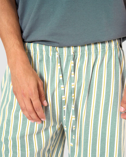 Pijama corto algodón raya schon azul