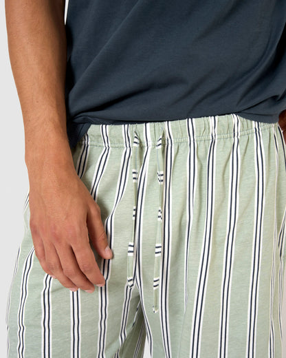Pigiama corto in cotone blu navy