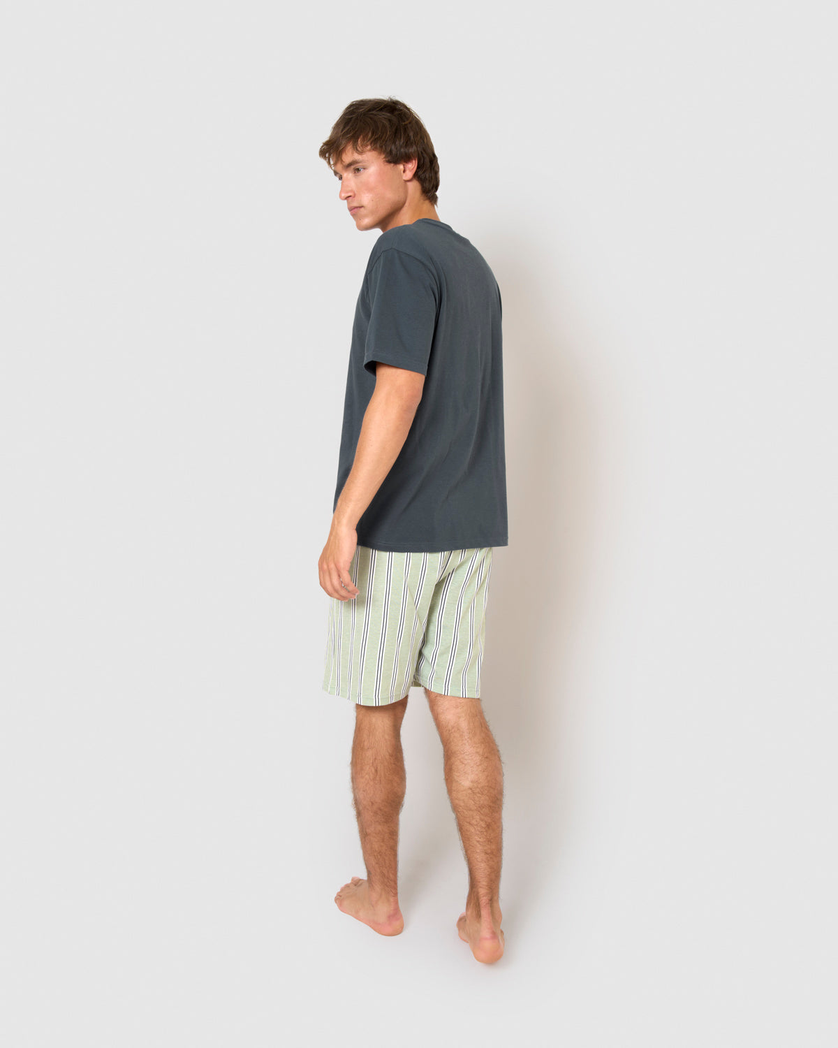 Pigiama corto in cotone blu navy