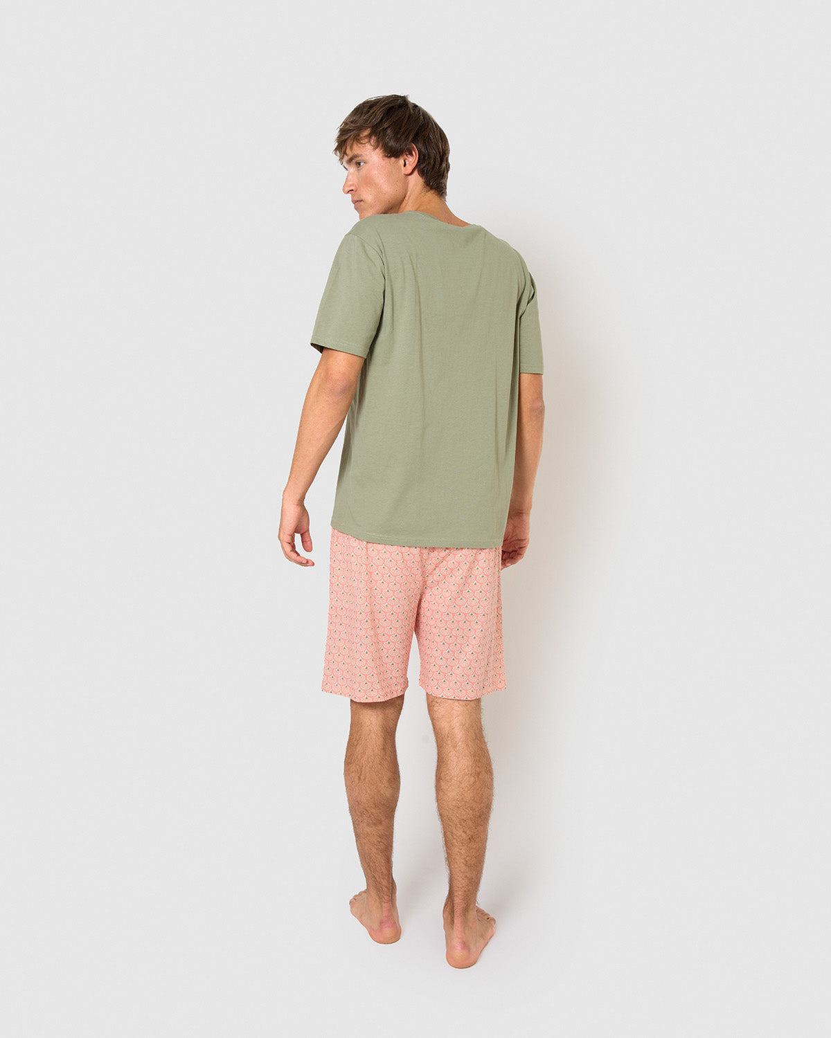 Pijama corto algodón arubi verde cacería