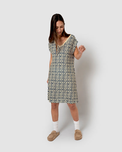 Abito corto Agra blu navy morbido