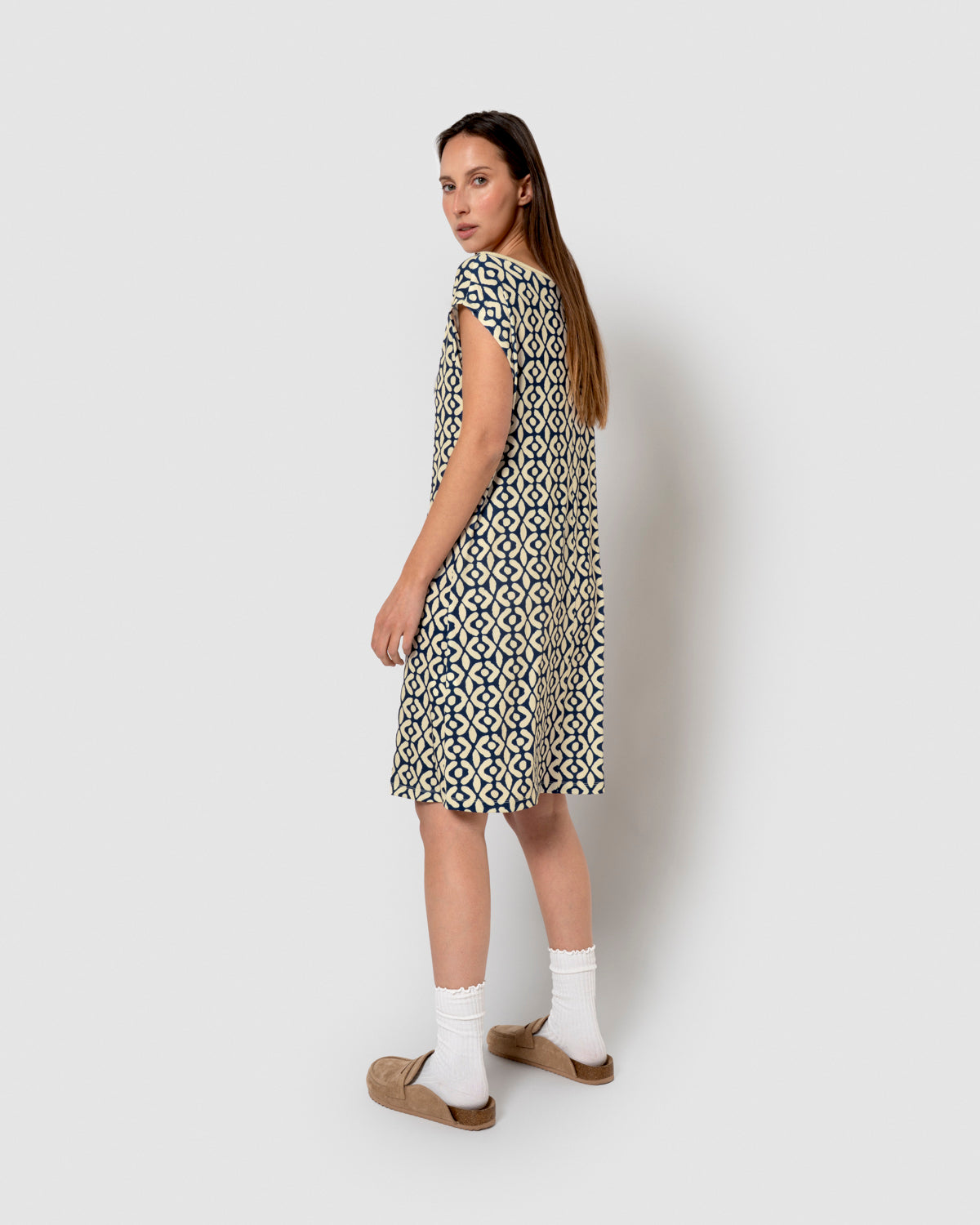 Abito corto Agra blu navy morbido