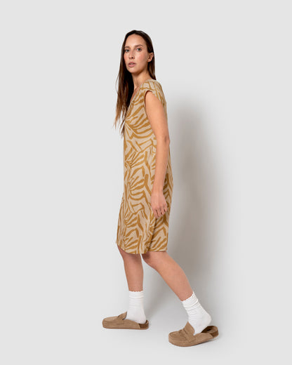 Vestido corto soft indra ocre