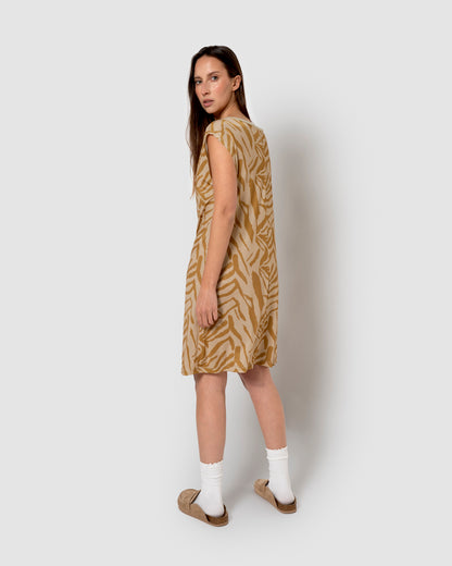 Vestido corto soft indra ocre
