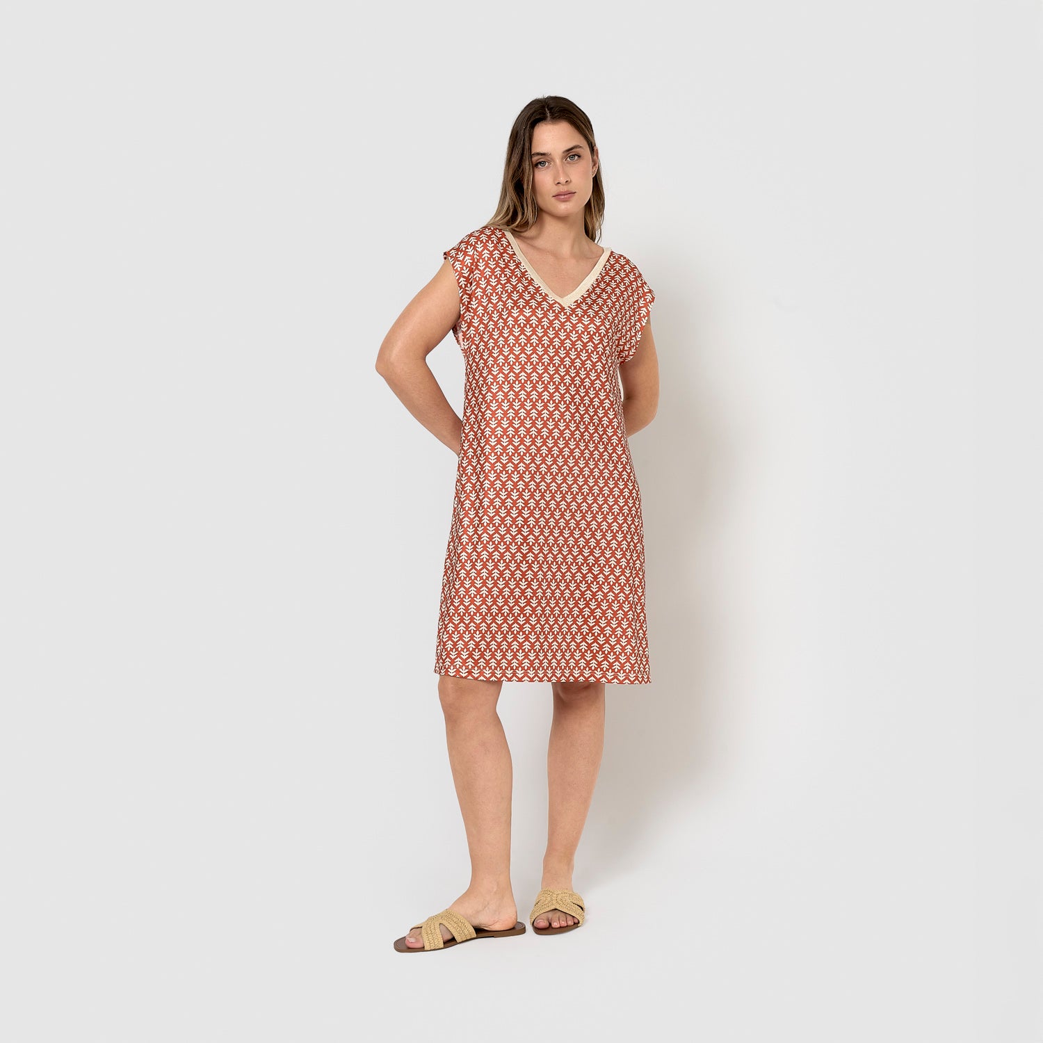 robe courte douce raga terracotta
