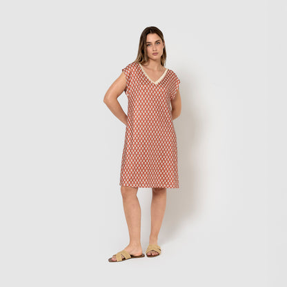 robe courte douce raga terracotta