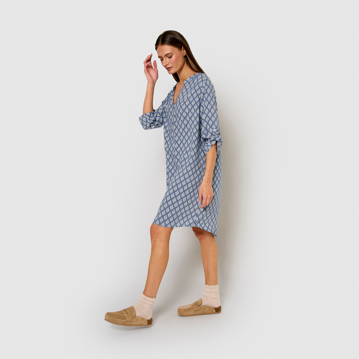 Vestido viscosa zurich azul