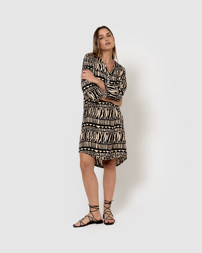 Vestido preto de viscose