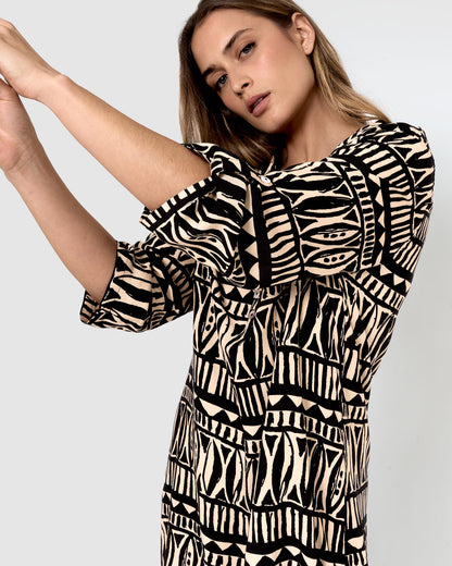 Vestido preto de viscose
