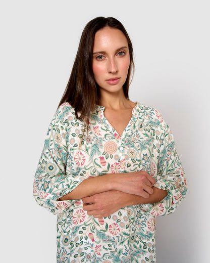 Vestido viscosa zanzibar rosa