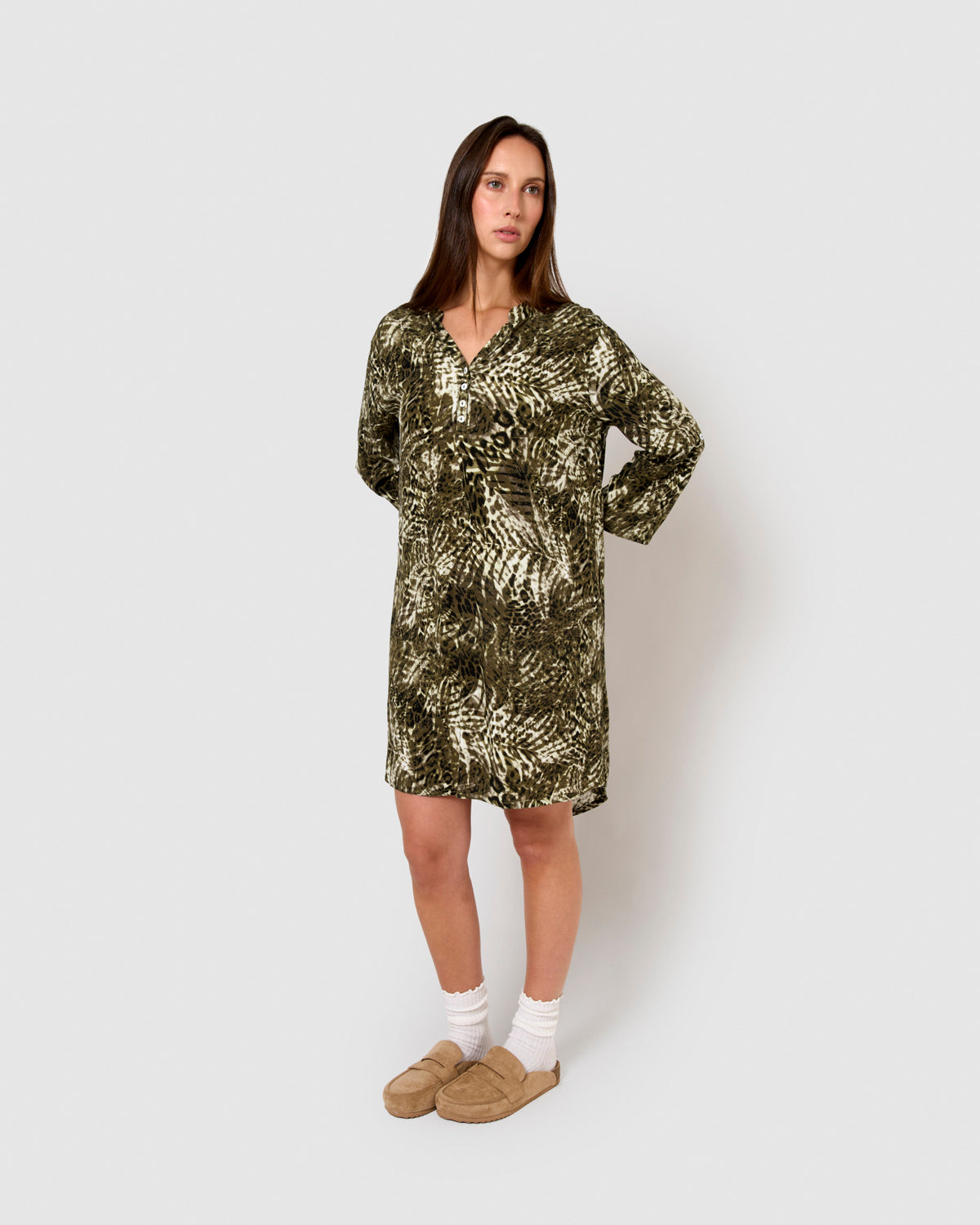 Abito jai in viscosa verde