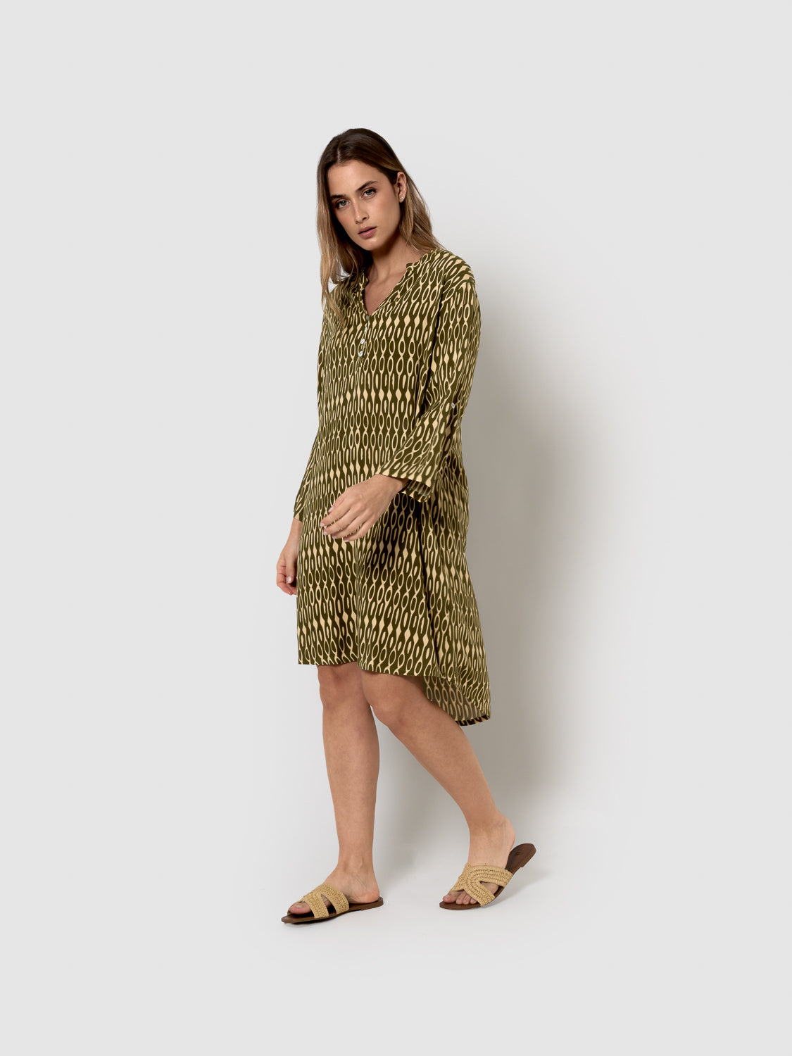 Robe de chasse en viscose vert Aquarius
