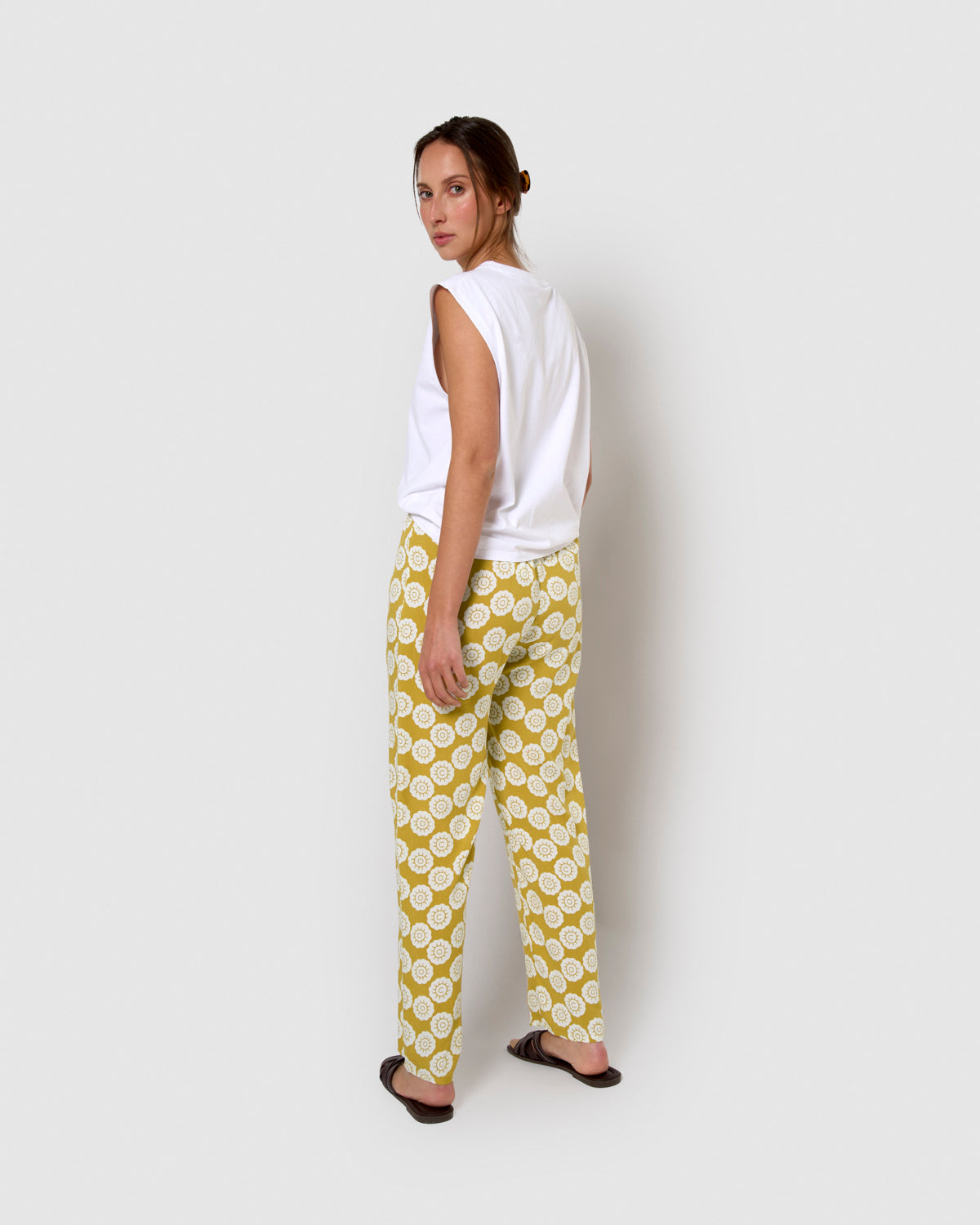 Pantalón viscosa baixas limón