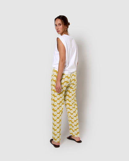 Pantalón viscosa baixas limón