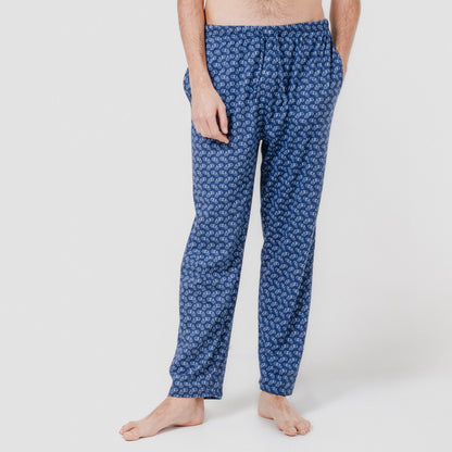 Pijama largo algodón cicle gris mezclado