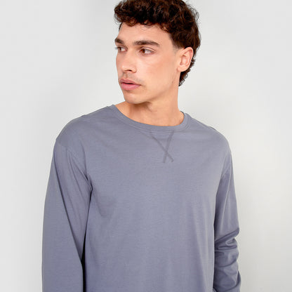 Pijama comprido de algodão Bill Indigo