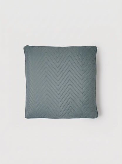 Cojín detalle zigzag liso verde francés