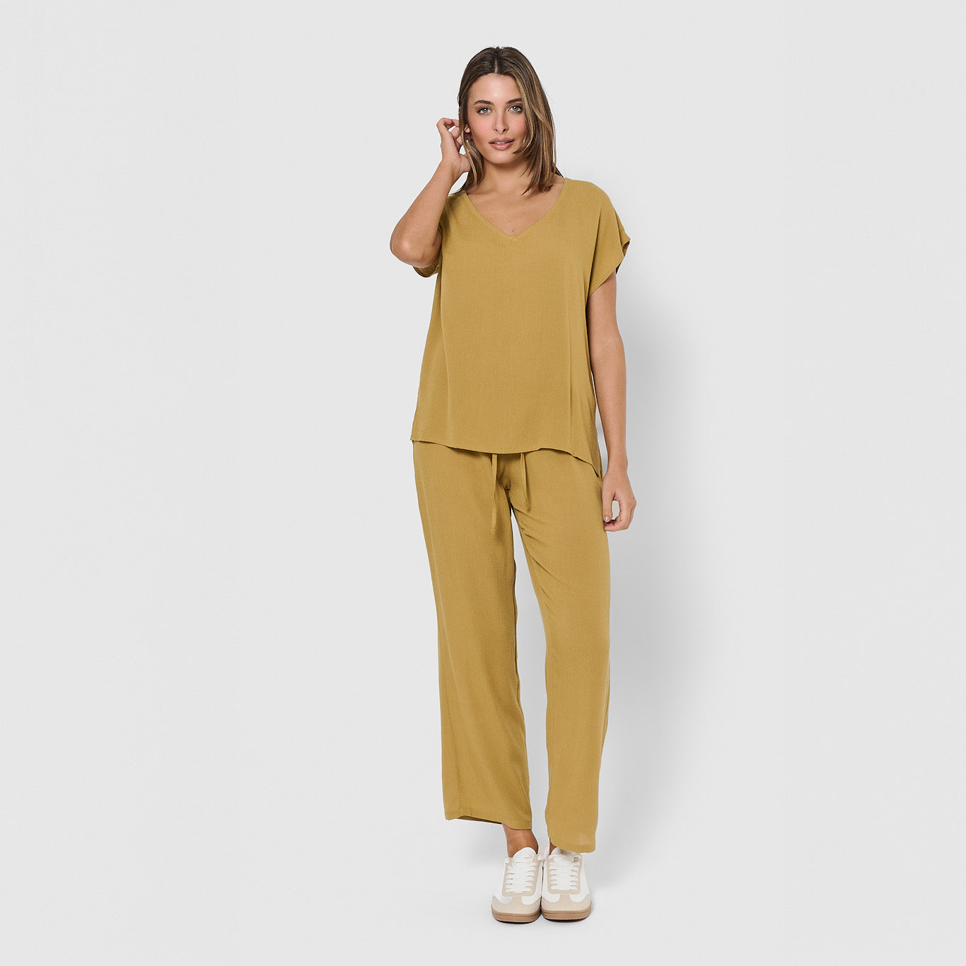 Camisa de mujer de bambula lima